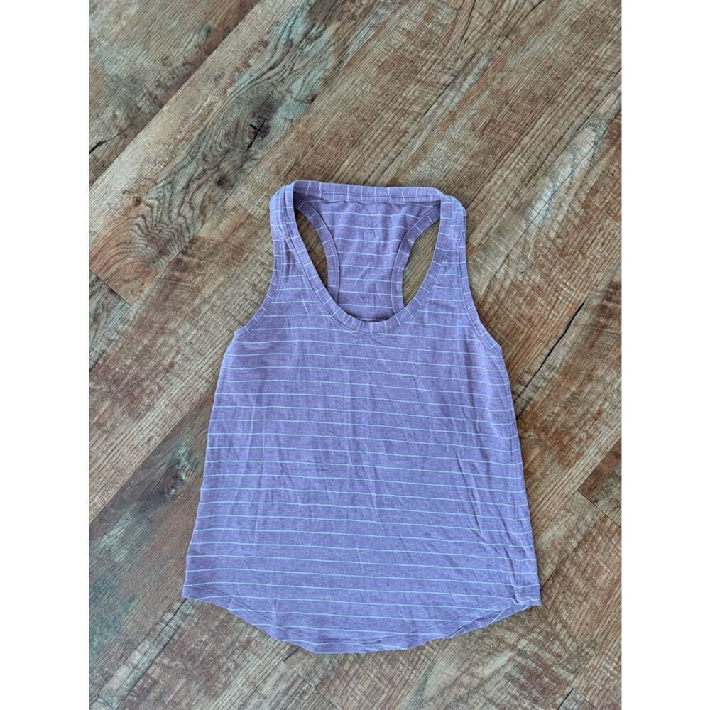 NEW Lululemon athletica Striped Racerback Tank in Rose - Picture 6 of 8